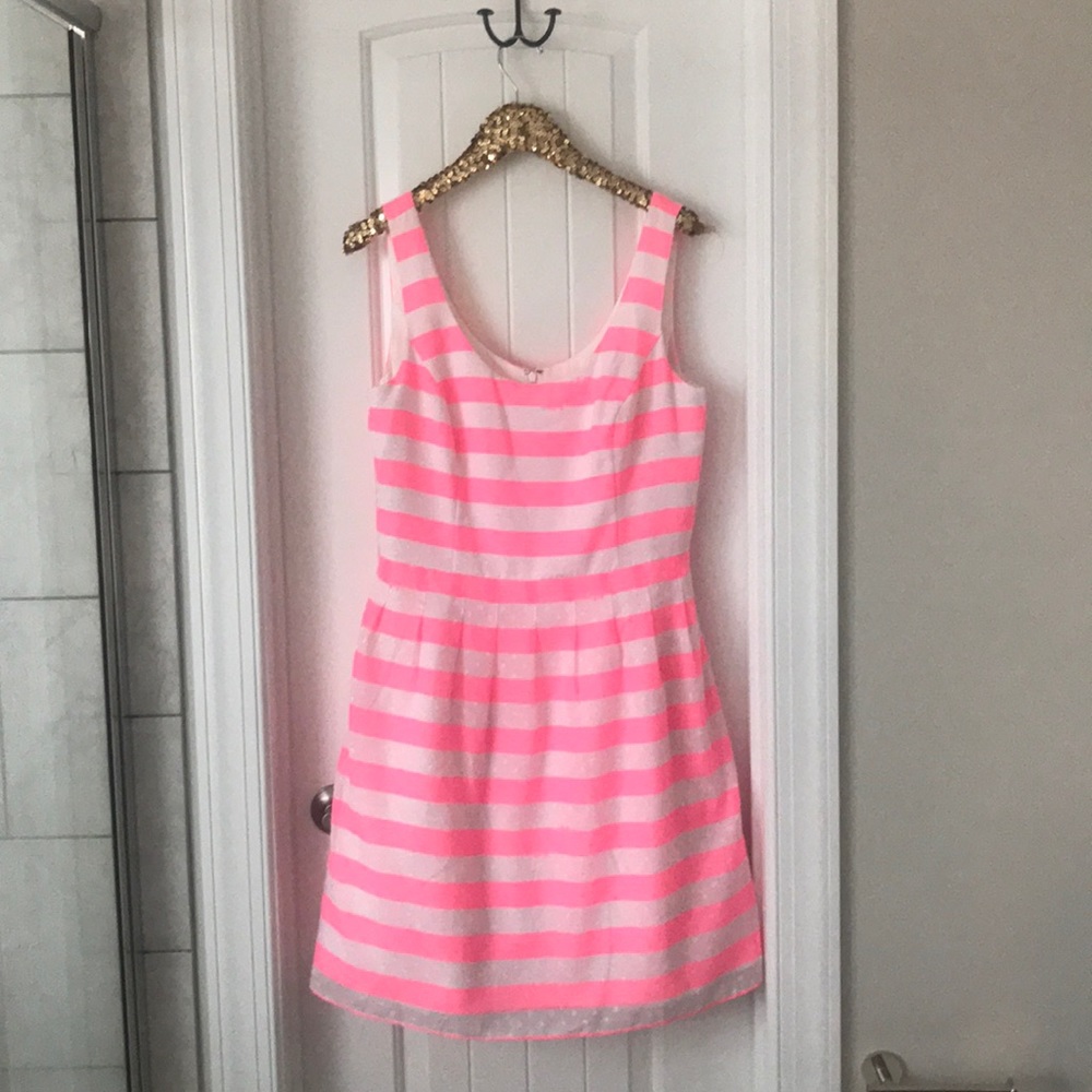 Lilly Pulitzer size 14 pink and white dress